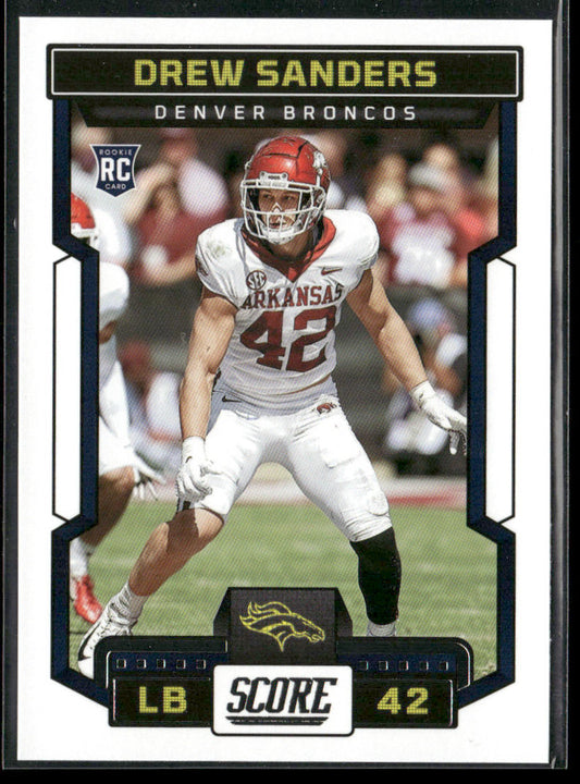 Drew Sanders 2023 Score #377 RC Denver Broncos