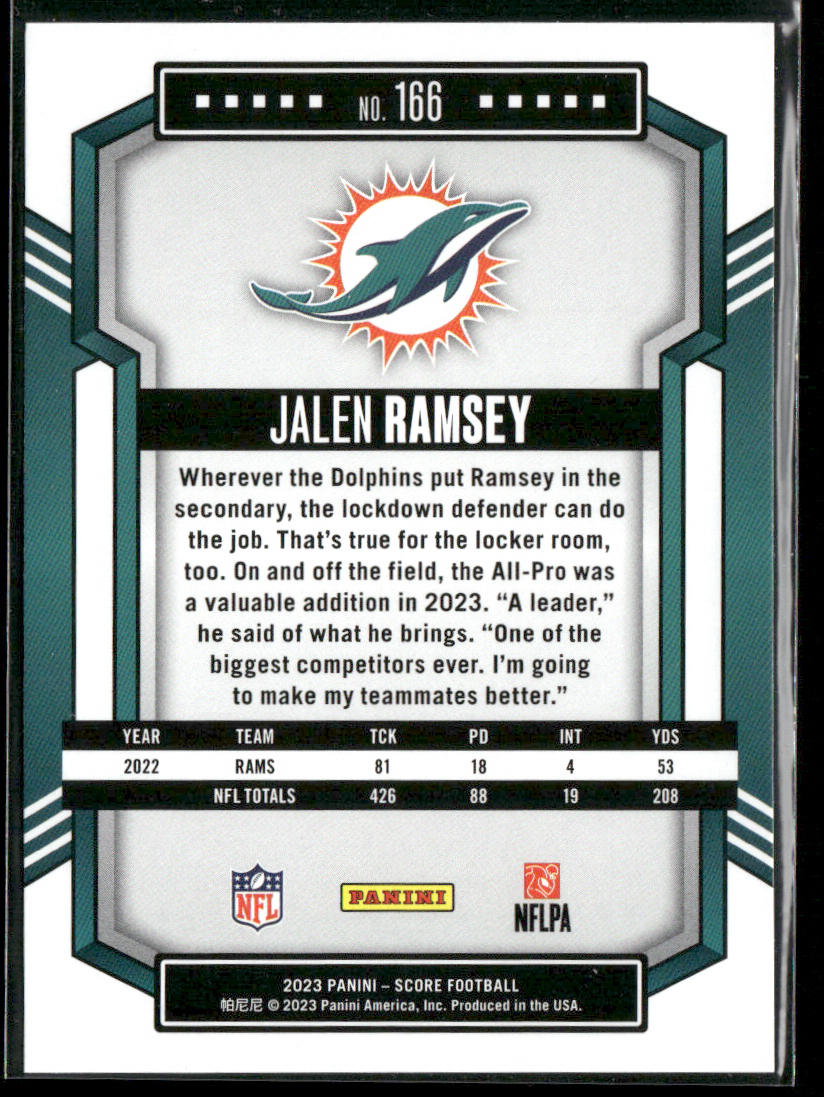Jalen Ramsey 2023 Score #166 Miami Dolphins