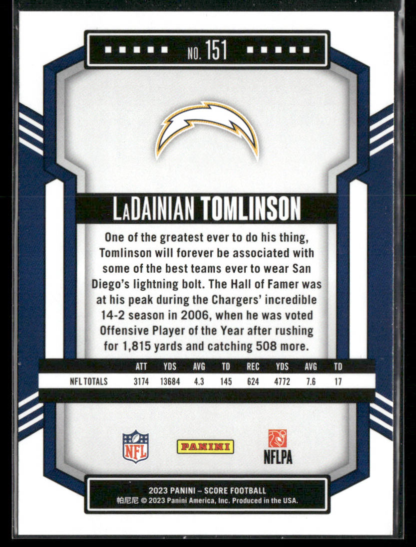 LaDainian Tomlinson 2023 Score #151 San Diego Chargers