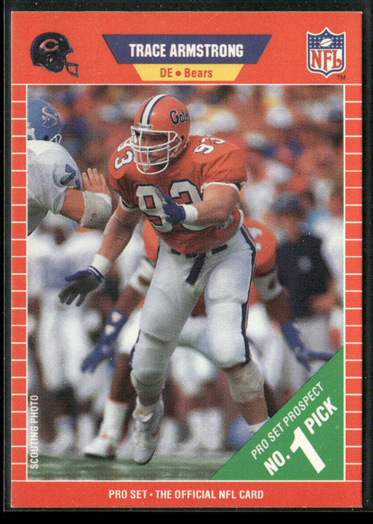 Trace Armstrong 1989 Pro Set #487 RC Chicago Bears