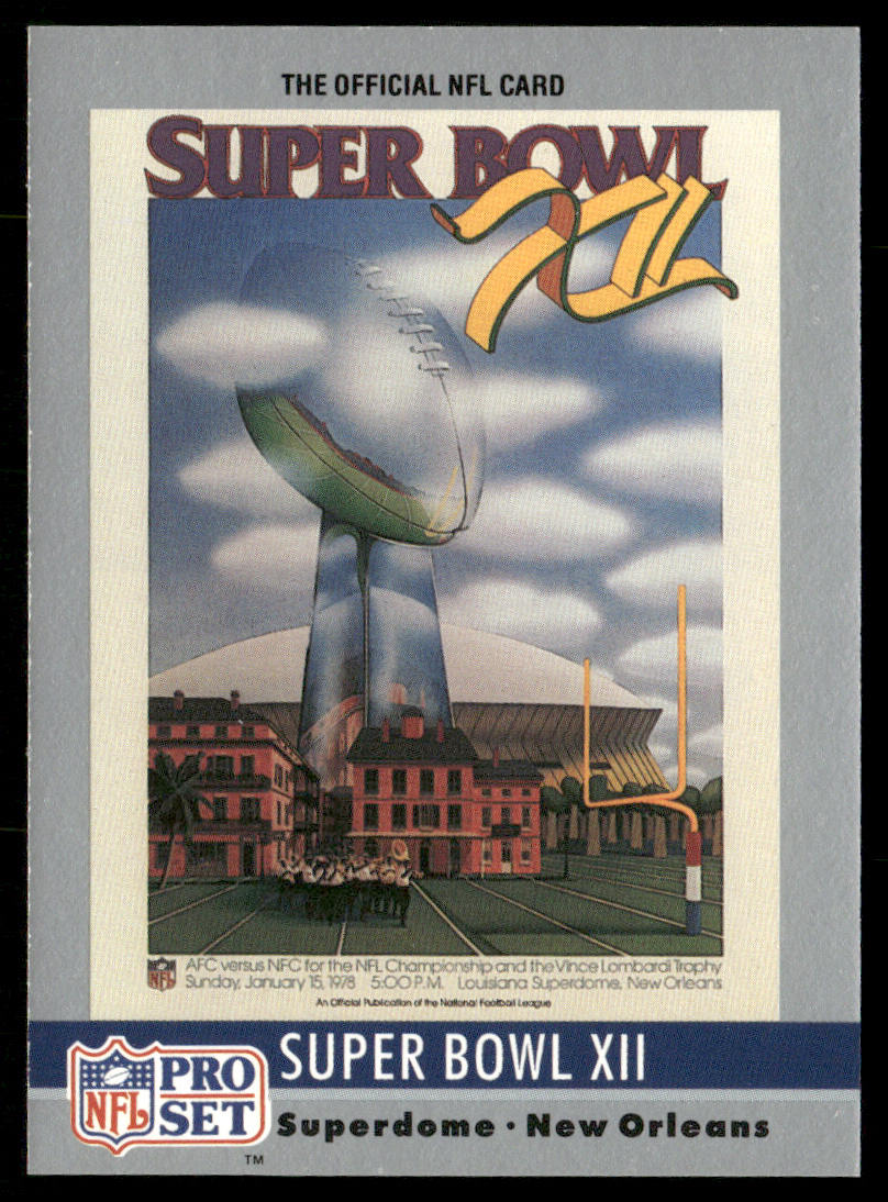 Super Bowl 1990 Pro Set Super Bowl Collectibles #12