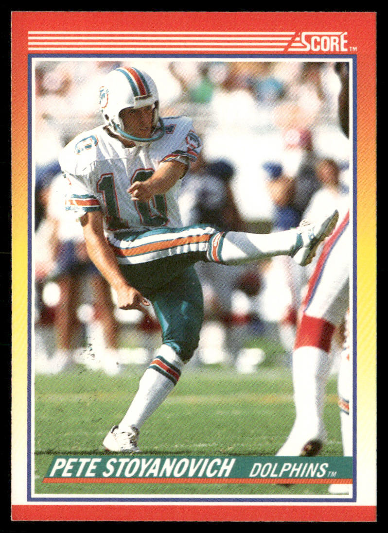 Pete Stoyanovich 1990 Score #272 RC Miami Dolphins