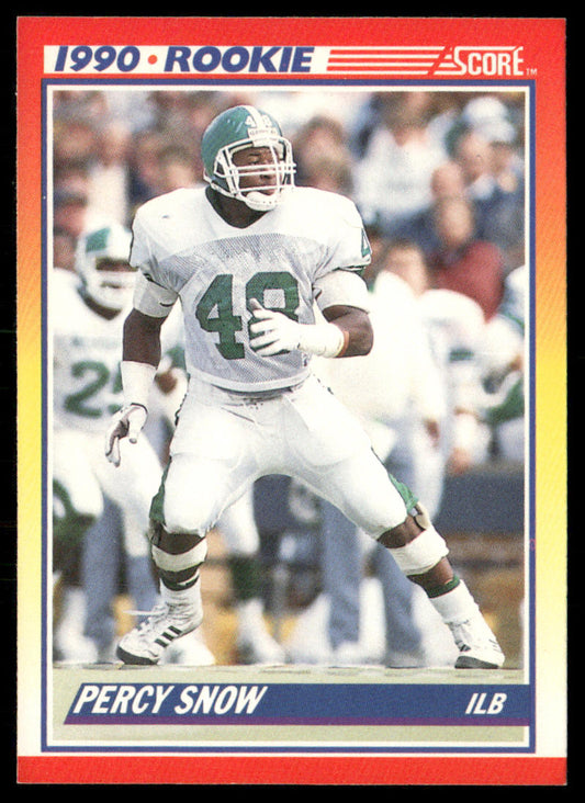 Percy Snow 1990 Score #305 RC Michigan State Spartans