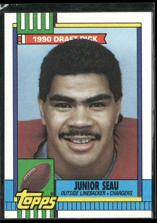 Junior Seau 1990 Topps #381 RC San Diego Chargers