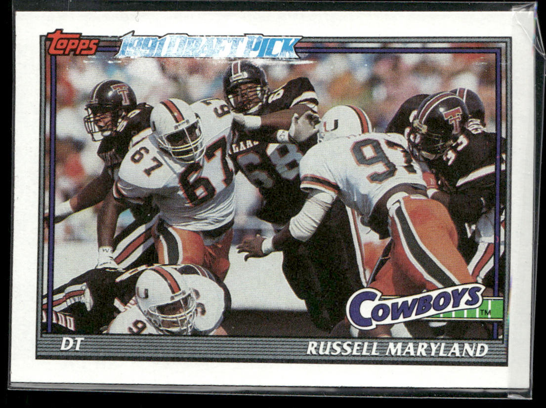 Russell Maryland 1991 Topps #353b RC Dallas Cowboys