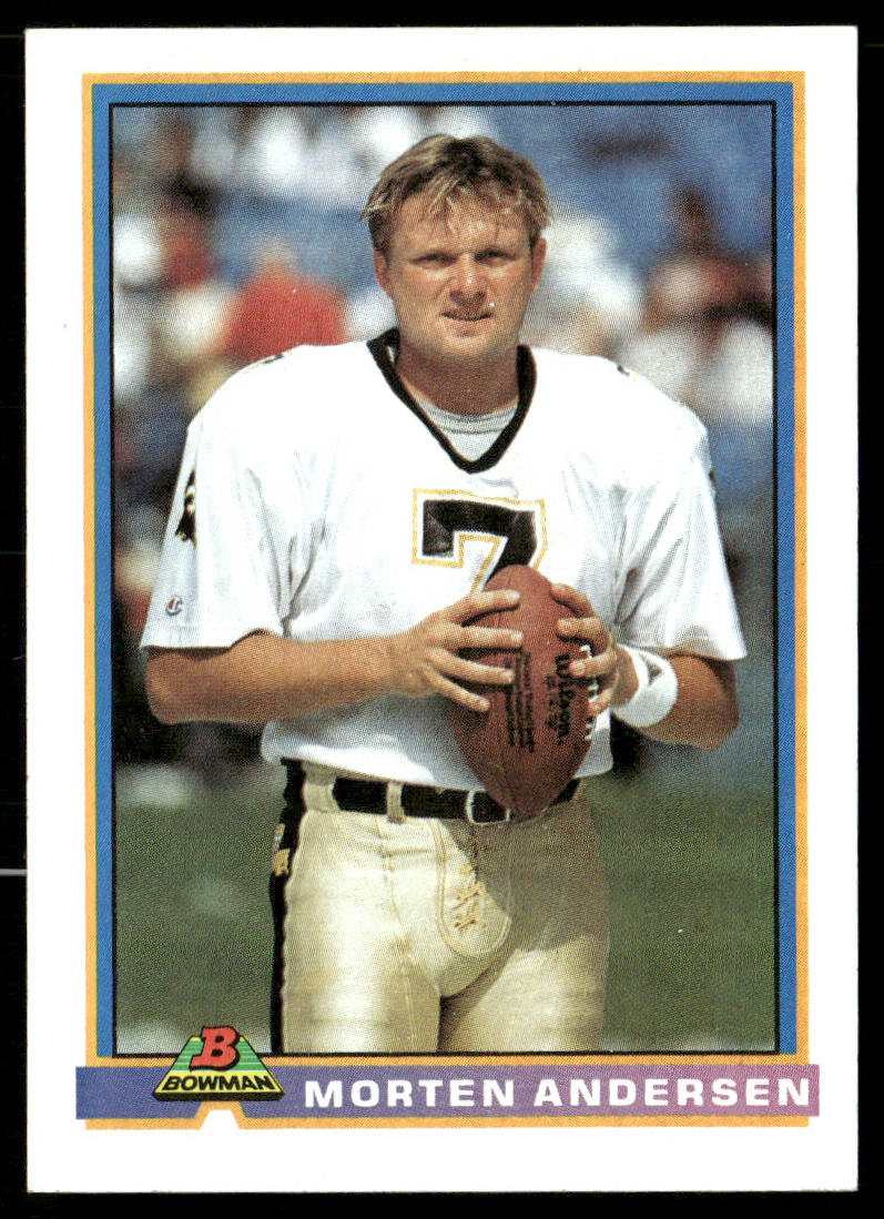 Morten Andersen 1991 Bowman #340 New Orleans Saints