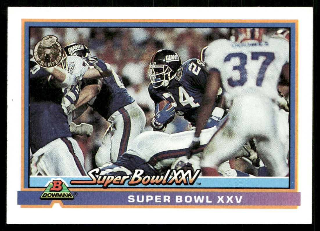 Super Bowl XXV: Bills vs. Giants 1991 Bowman #557a