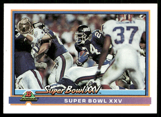Super Bowl XXV: Bills vs. Giants 1991 Bowman #557a