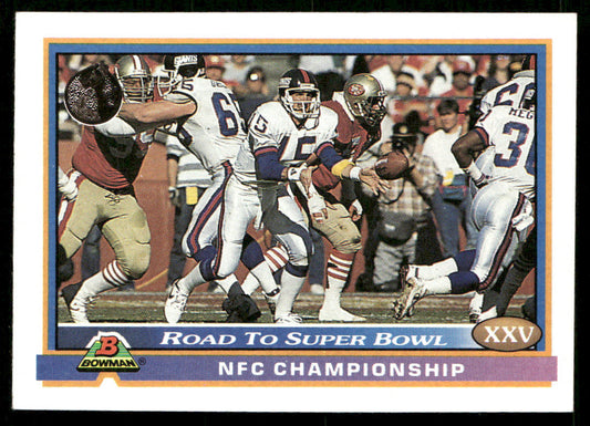 Road to Super Bowl XXV: Giants vs. 49ers 1991 Bowman #556b