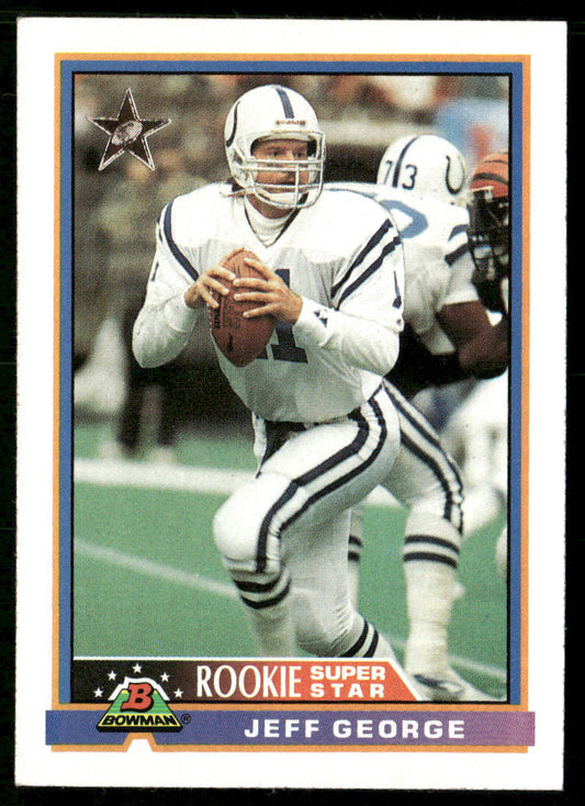 Jeff George 1991 Bowman #1a A* in copyright on back Indianapolis Colts