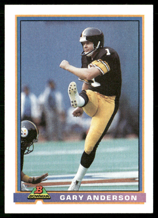 Gary Anderson 1991 Bowman #447 Pittsburgh Steelers