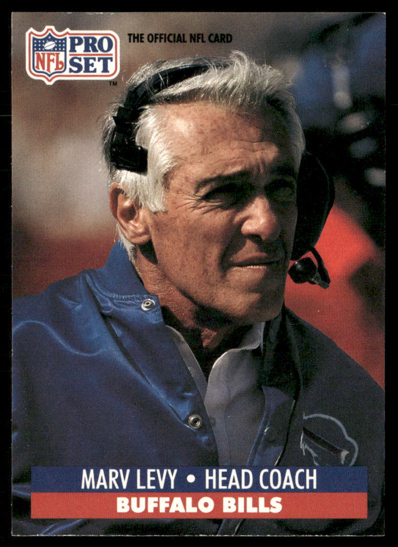 Marv Levy 1991 Pro Set #90 Buffalo Bills