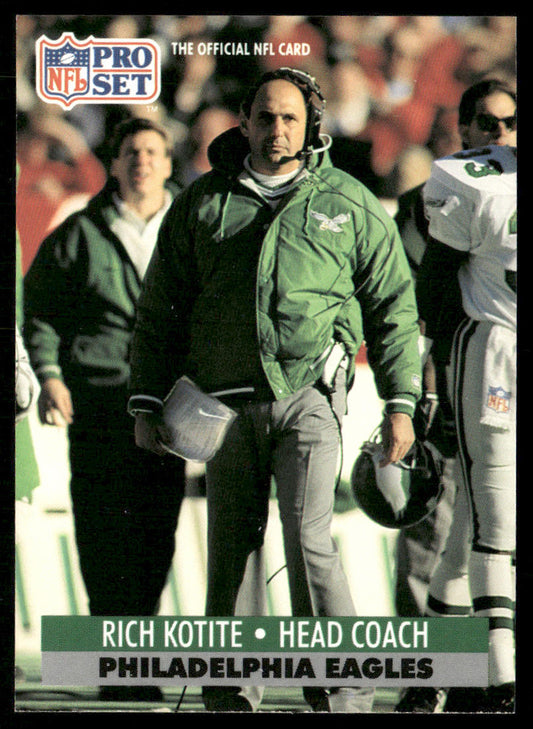 Rich Kotite 1991 Pro Set #261 Philadelphia Eagles