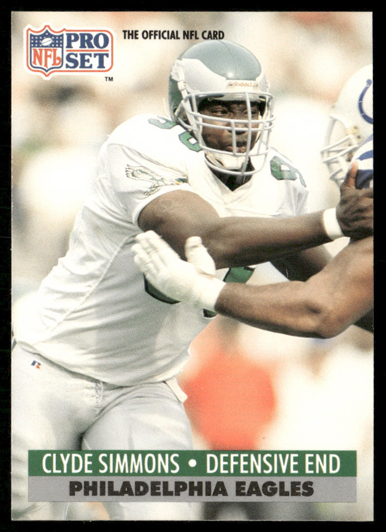 Clyde Simmons 1991 Pro Set #258 Philadelphia Eagles