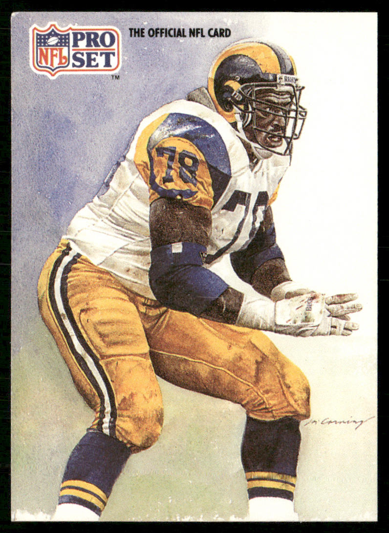 Jackie Slater 1991 Pro Set #382 Los Angeles Rams