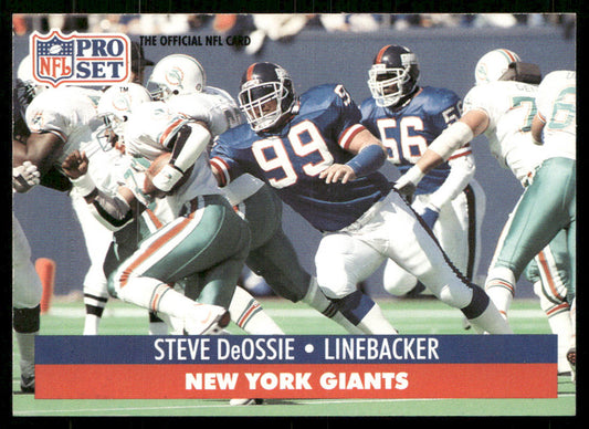 Steve DeOssie 1991 Pro Set #58 RC New York Giants