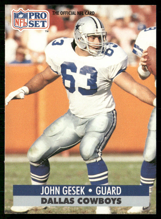 John Gesek 1991 Pro Set #130 RC Dallas Cowboys