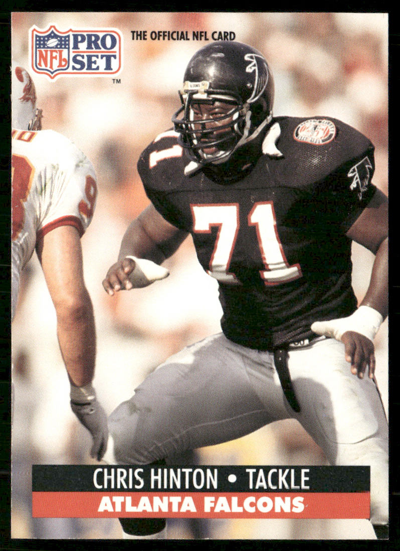 Chris Hinton 1991 Pro Set #96 Atlanta Falcons