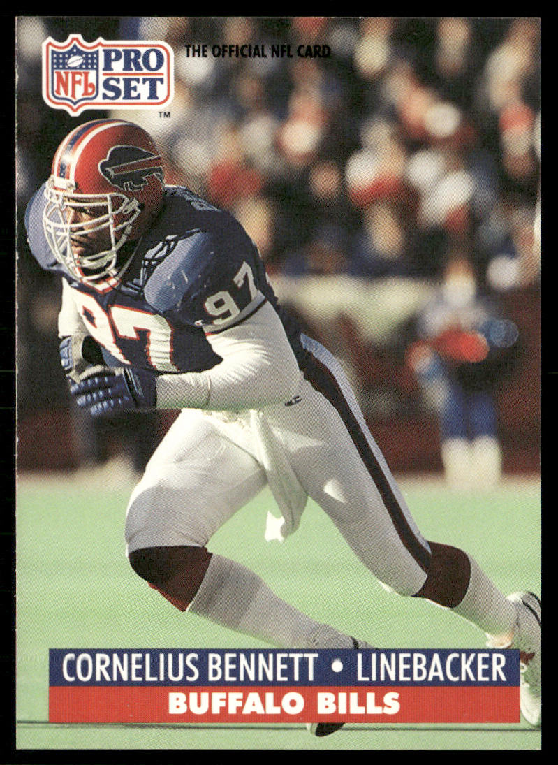 Cornelius Bennett 1991 Pro Set #74b Buffalo Bills