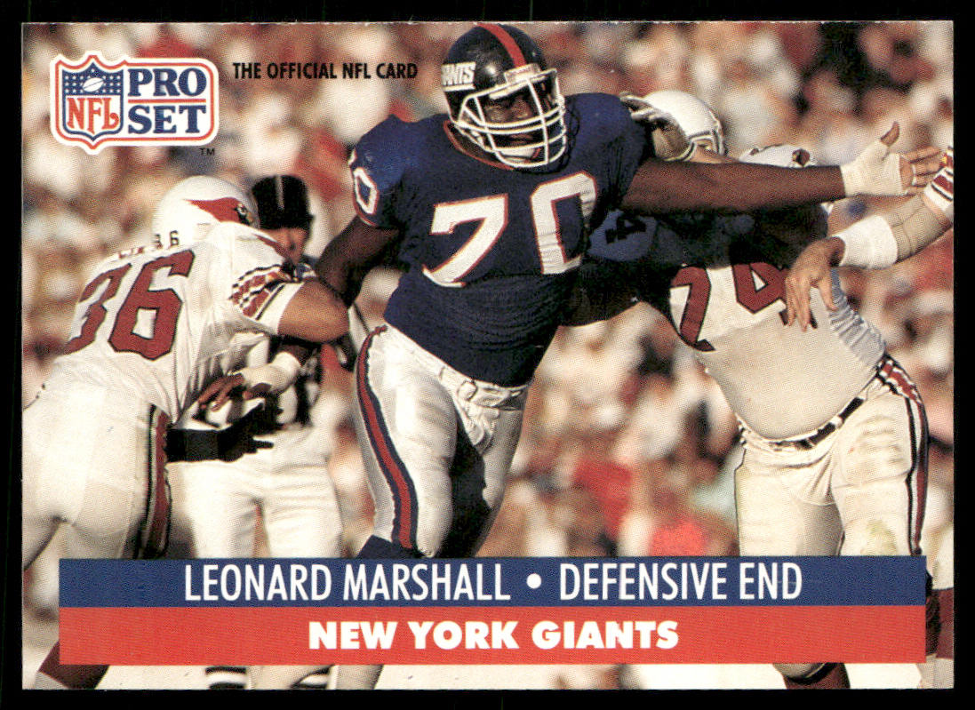 Leonard Marshall 1991 Pro Set #67 New York Giants