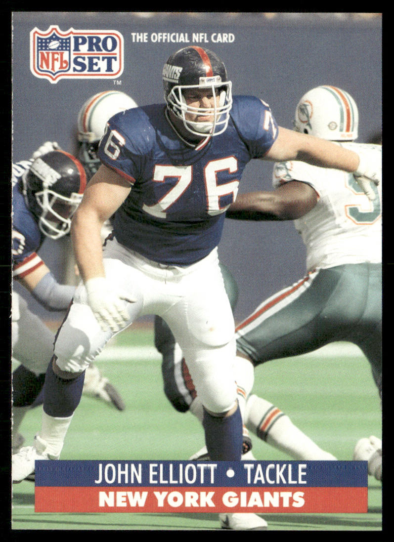 John Elliott 1991 Pro Set #60 New York Giants
