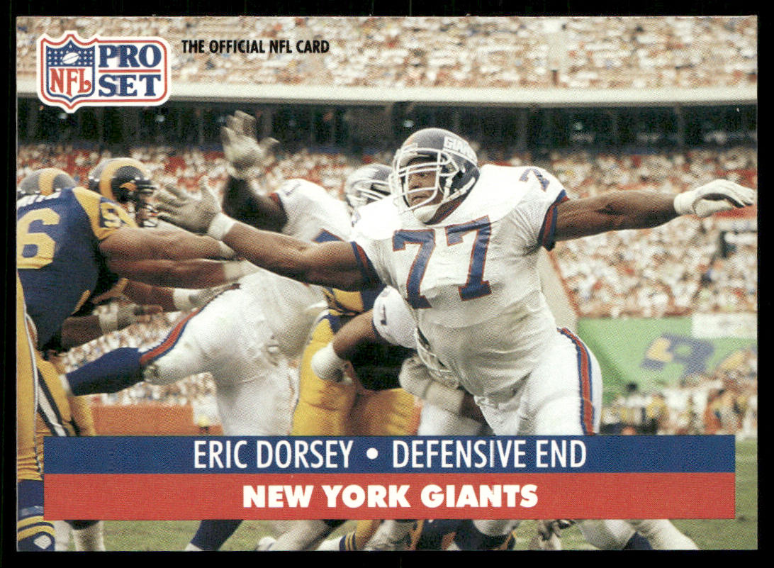 Eric Dorsey 1991 Pro Set #59 New York Giants