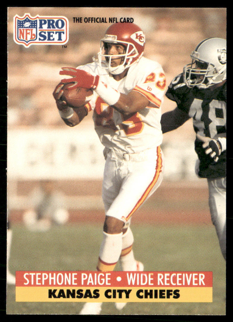 Stephone Paige 1991 Pro Set #186 Kansas City Chiefs