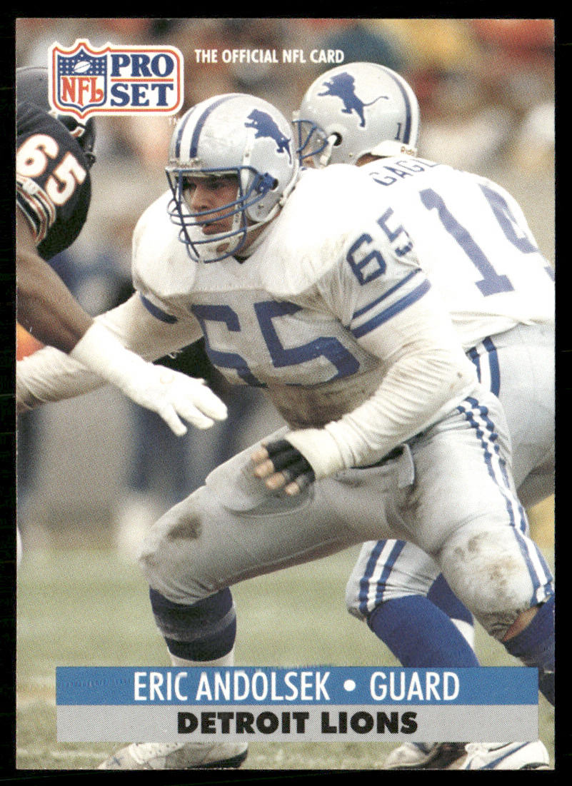 Eric Andolsek 1991 Pro Set #145 Detroit Lions