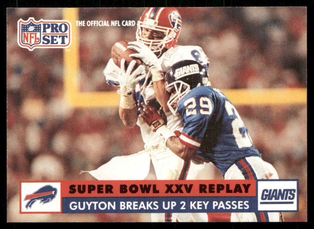 Guyton Breaks Up 2 Key Passes 1991 Pro Set #48 New York Giants