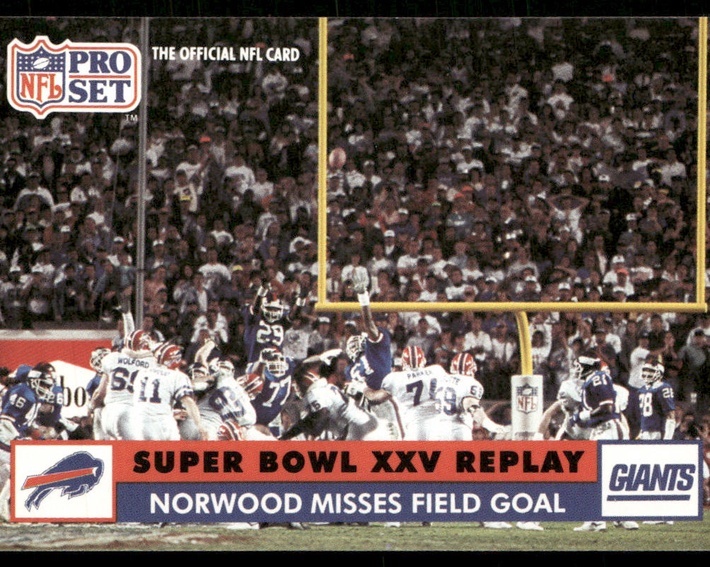 Norwood Misses Field Goal 1991 Pro Set #54 Buffalo Bills