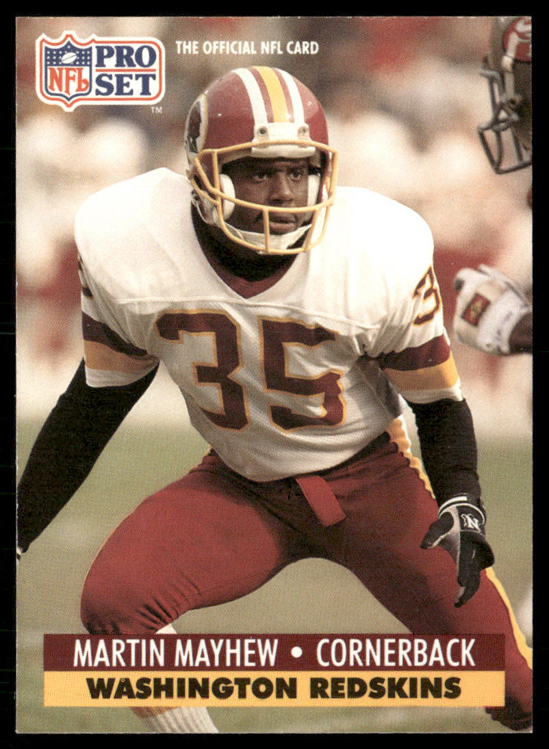 Martin Mayhew 1991 Pro Set #321 Washington Redskins