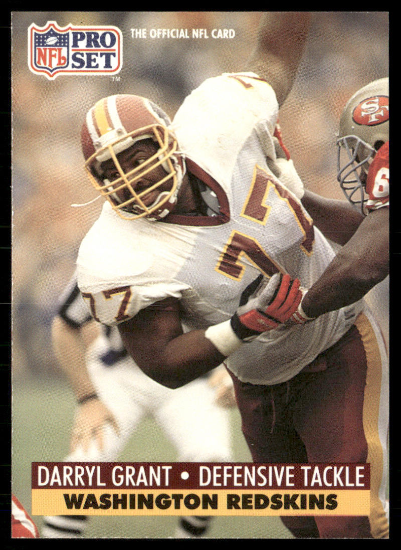 Darryl Grant 1991 Pro Set #319 Washington Redskins