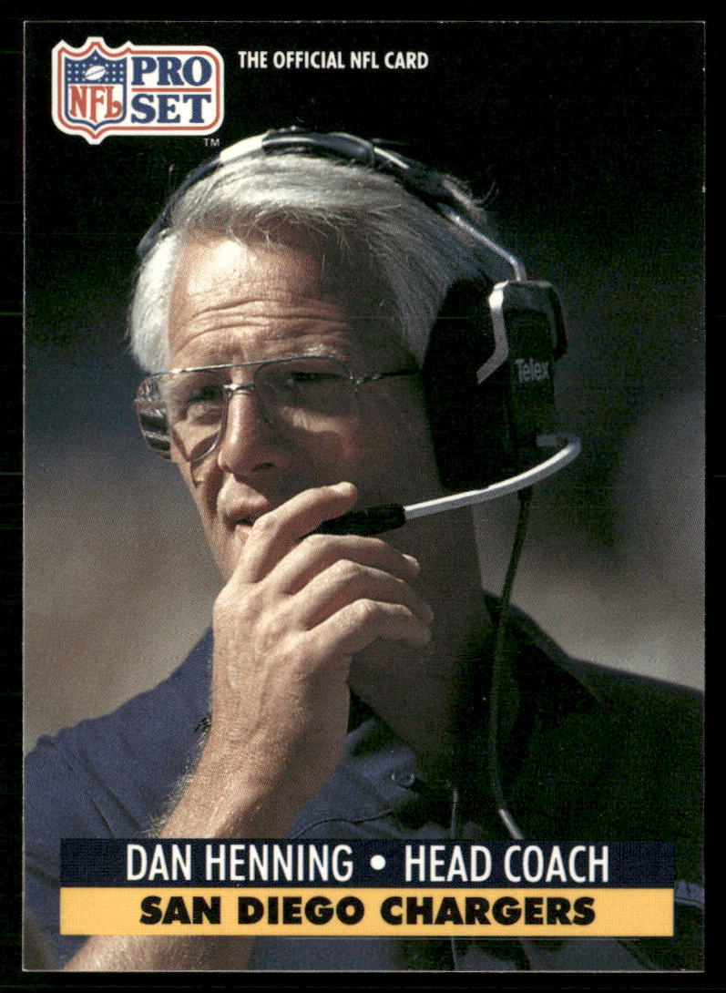 Dan Henning 1991 Pro Set #288 San Diego Chargers