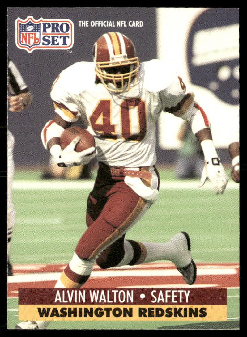 Alvin Walton 1991-92 Pro Set Super Bowl XXVI Binder #323 Washington Redskins