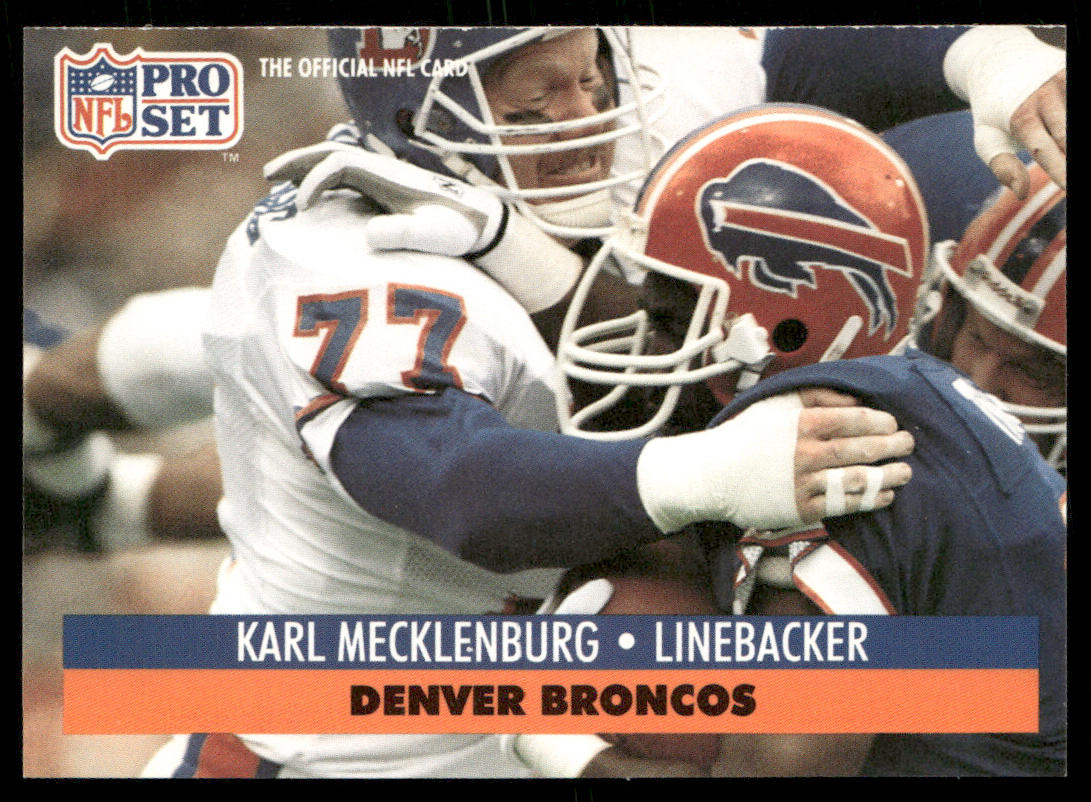 Karl Mecklenburg 1991 Pro Set #142 Denver Broncos