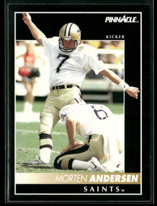 Morten Andersen 1992 Pinnacle #38 New Orleans Saints