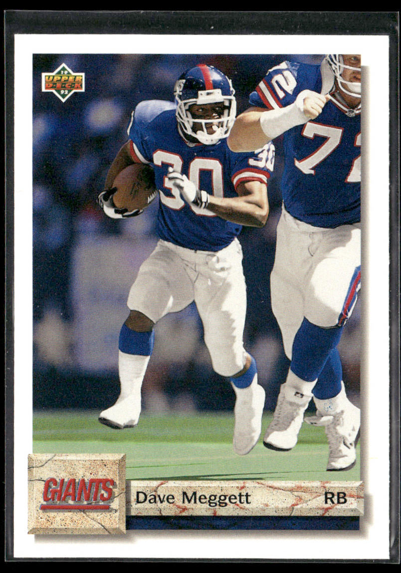 Dave Meggett 1992 Upper Deck #265 New York Giants