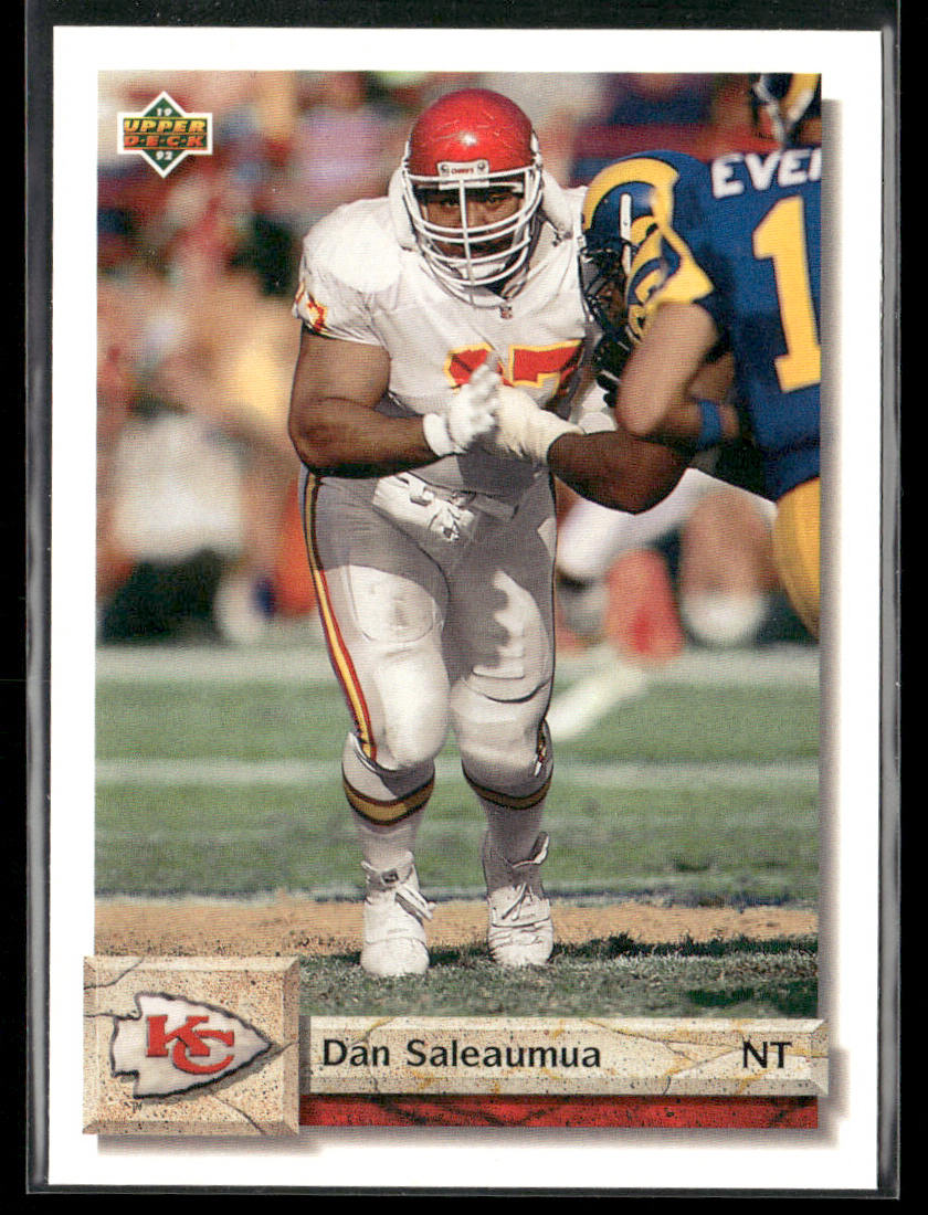 Dan Saleaumua 1992 Upper Deck #337 Kansas City Chiefs