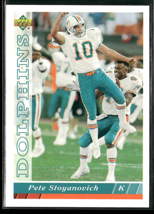 Pete Stoyanovich 1993 Upper Deck #474 Miami Dolphins