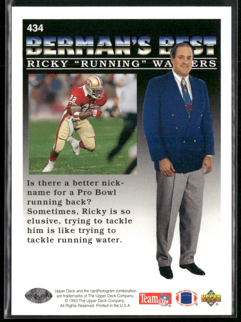 Ricky "Running" Watters 1993 Upper Deck #434 San Francisco 49ers