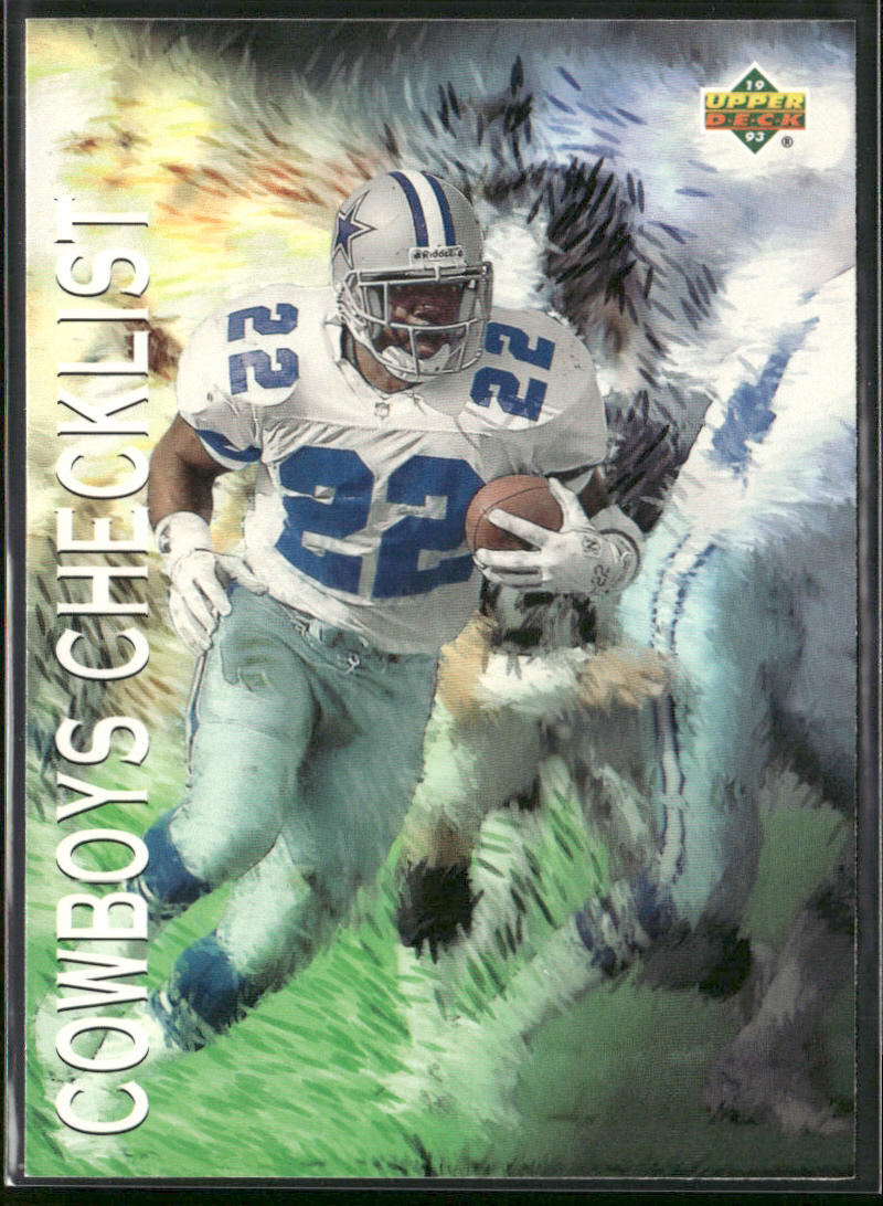 Cowboys Checklist 1993 Upper Deck #73 Dallas Cowboys