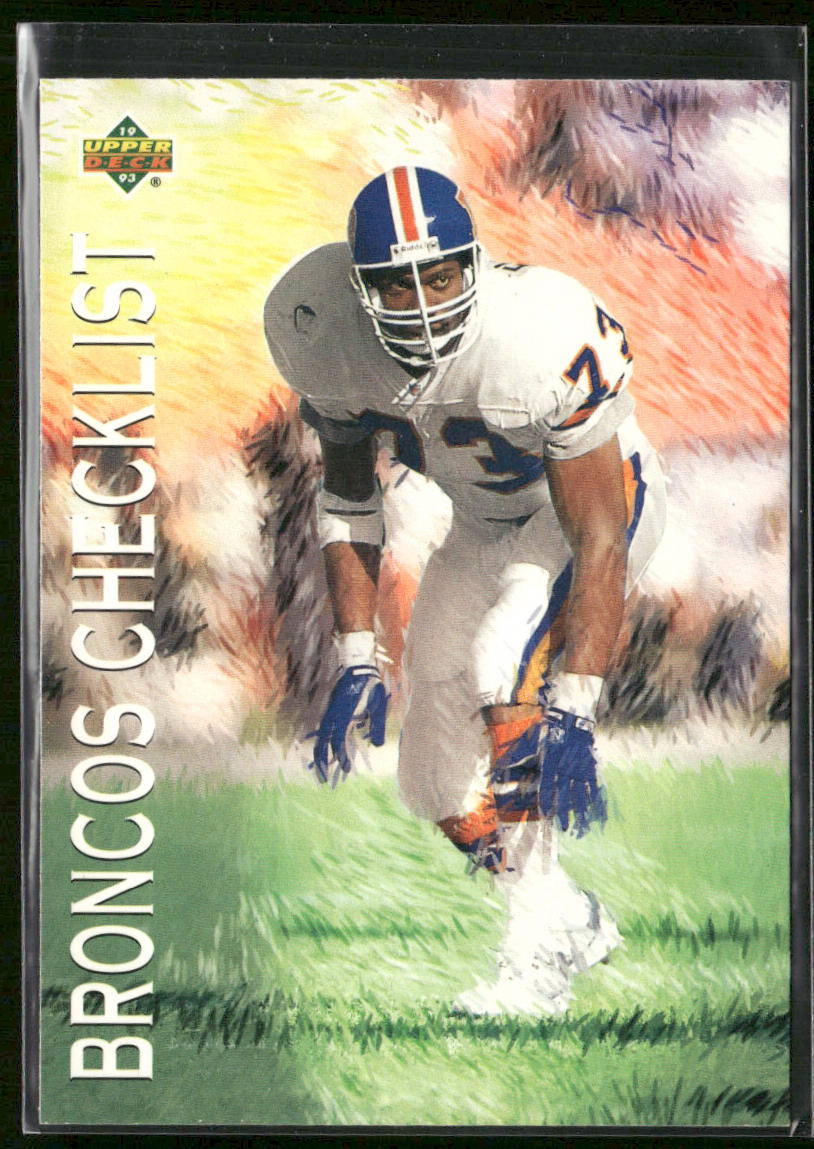 Broncos Checklist 1993 Upper Deck #66 Denver Broncos