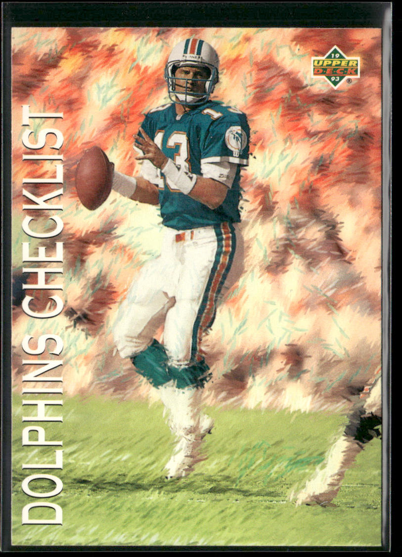 Dolphins Checklist 1993 Upper Deck #74 Miami Dolphins