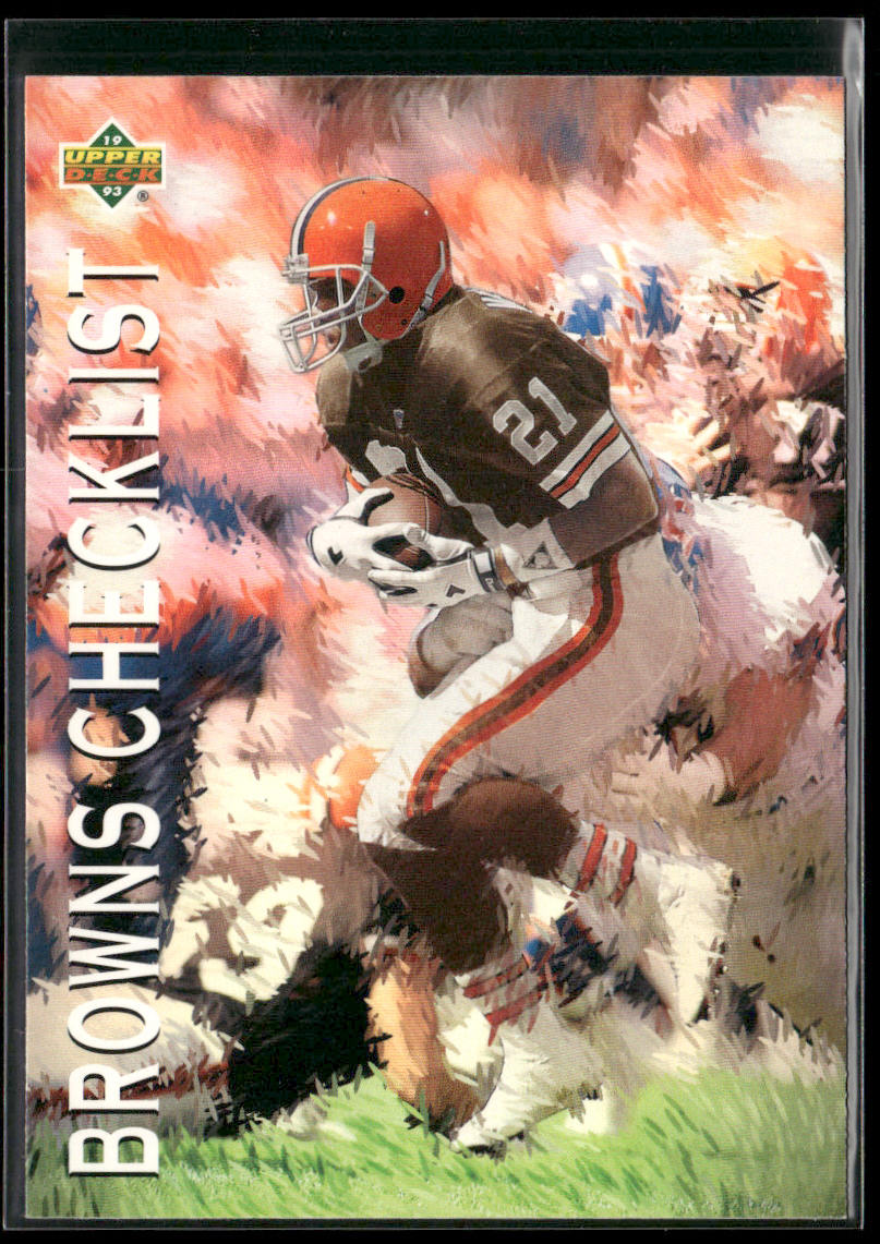 Browns Checklist 1993 Upper Deck #67 Cleveland Browns