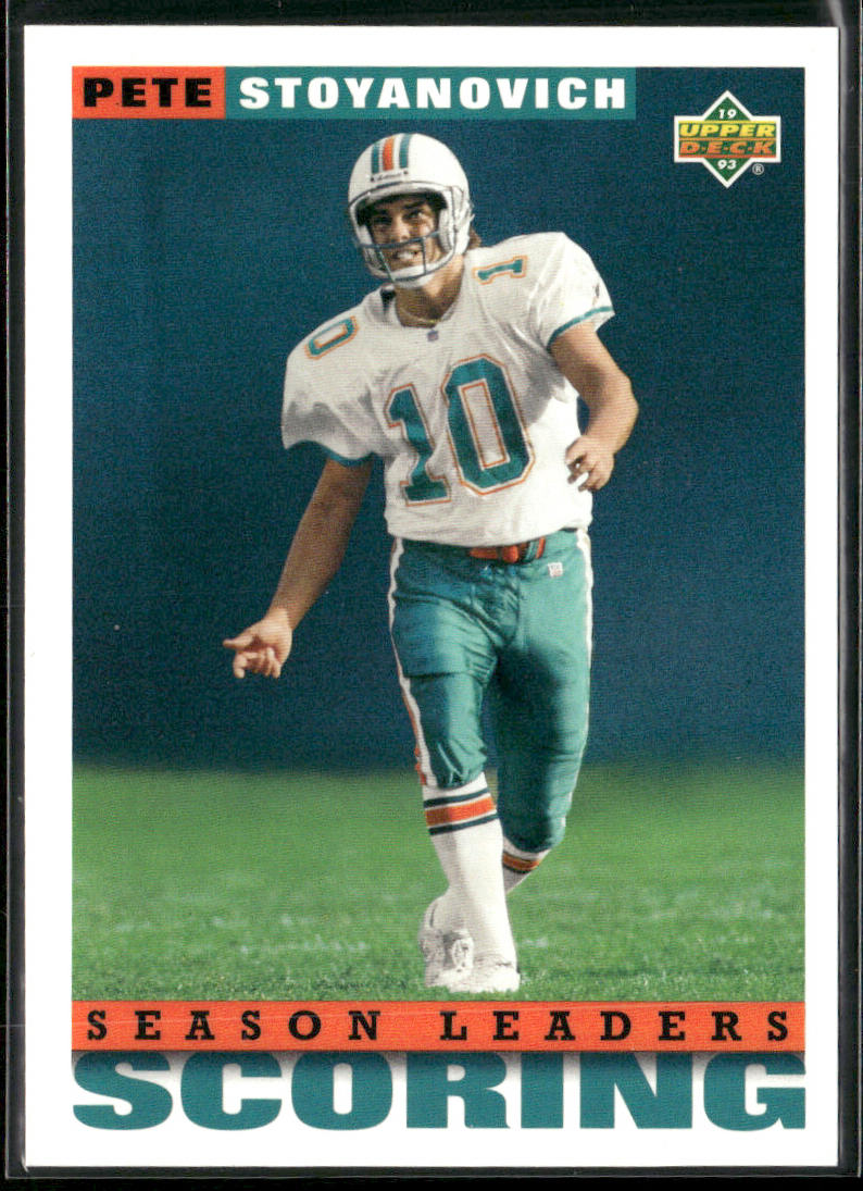 Pete Stoyanovich 1993 Upper Deck #430 Miami Dolphins