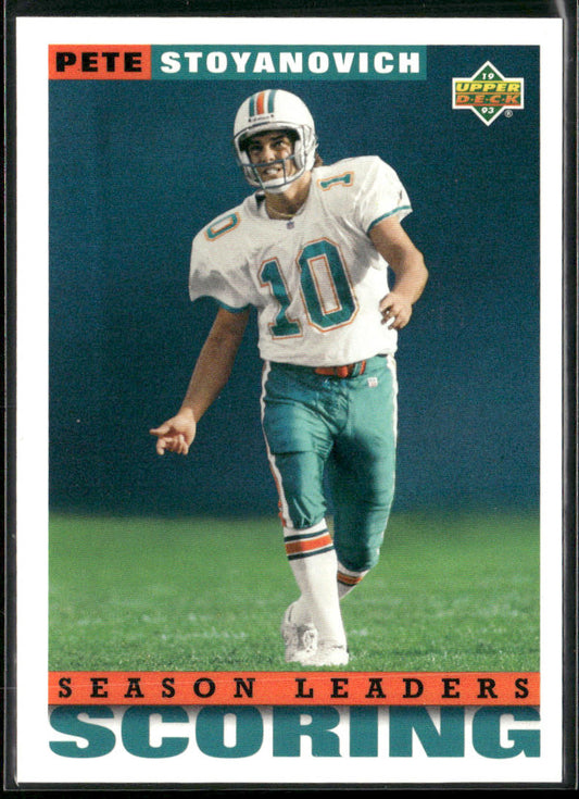 Pete Stoyanovich 1993 Upper Deck #430 Miami Dolphins
