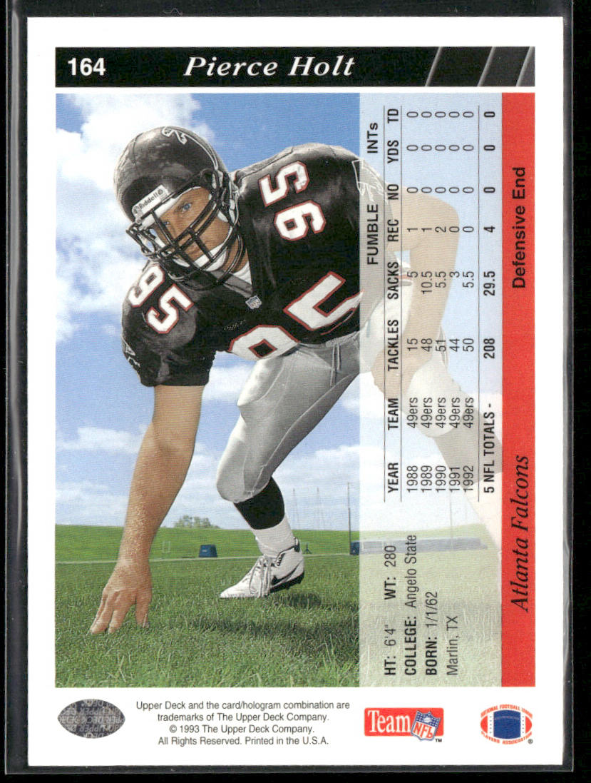 Pierce Holt 1993 Upper Deck #164 Atlanta Falcons