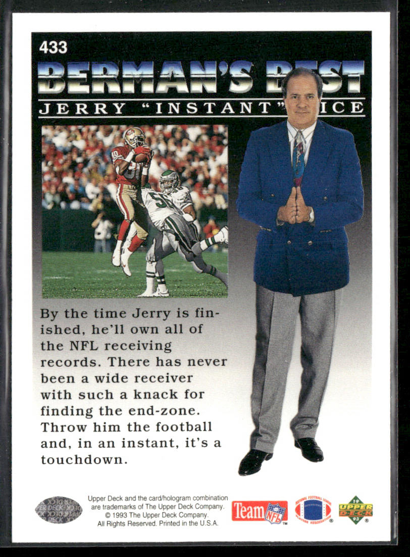 Jerry "Instant" Rice 1993 Upper Deck #433 San Francisco 49ers