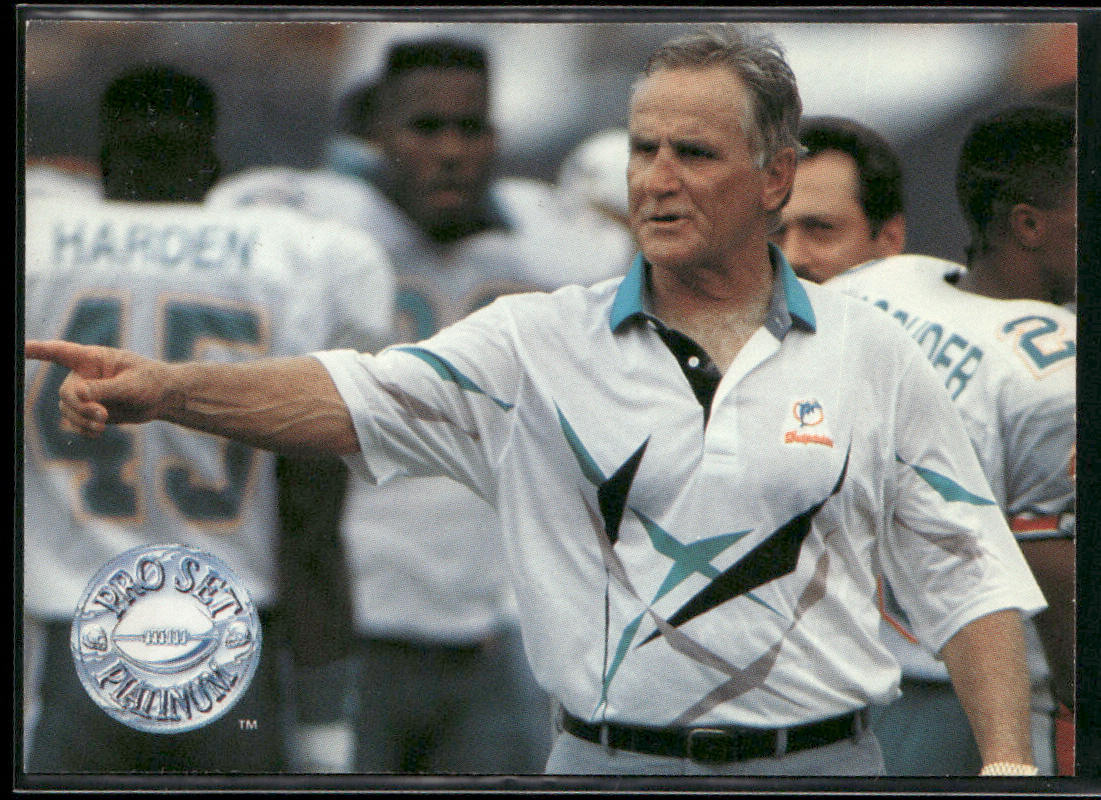 Don Shula 1991 Pro Set Platinum #285 Miami Dolphins