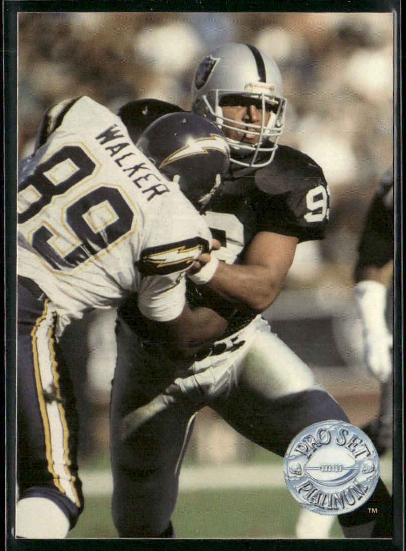 Greg Townsend 1991 Pro Set Platinum #55 Los Angeles Raiders